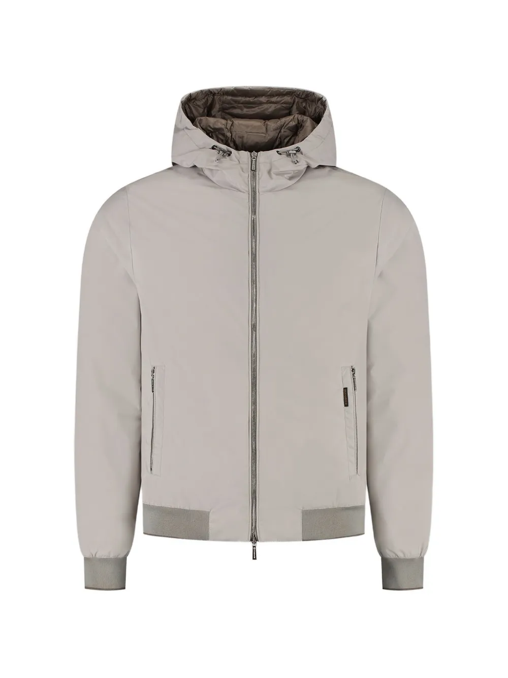 Moorer zip-up hooded jacket - Grigio