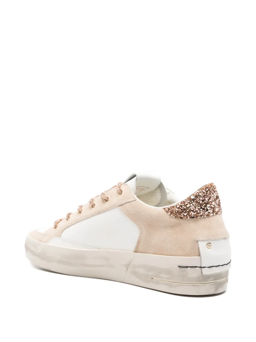 Crime London Sneakers verfraaid met glitters Beige