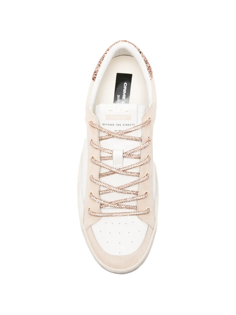 Crime London Sneakers verfraaid met glitters Beige