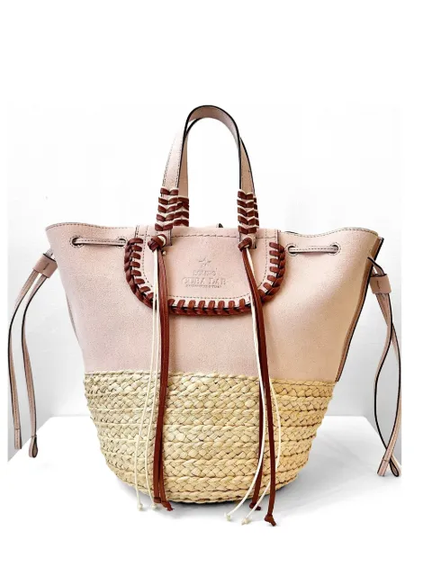 CUBA LAB Bolero whipstitch-trim tote bag