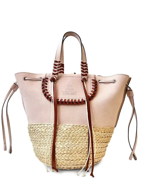 CUBA LAB Bolero whipstitch-trim tote bag