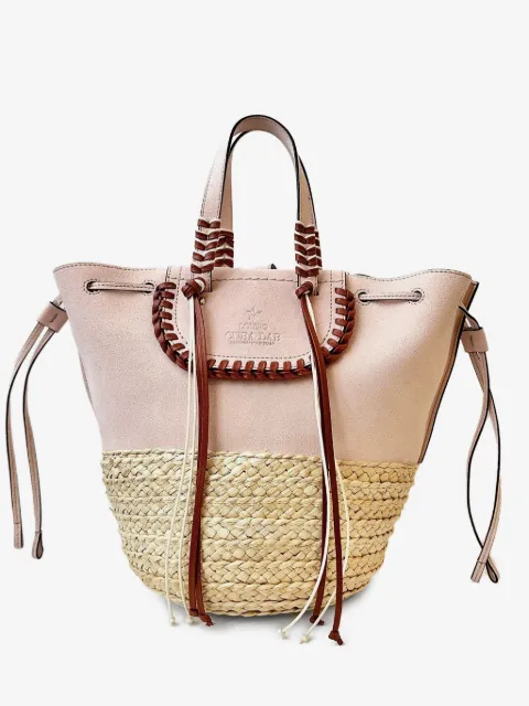 CUBA LAB Bolero whipstitch-trim tote bag