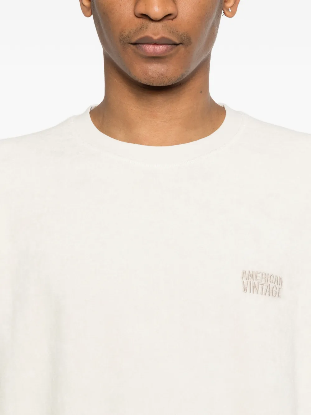 American Vintage T-shirt met korte mouwen Beige