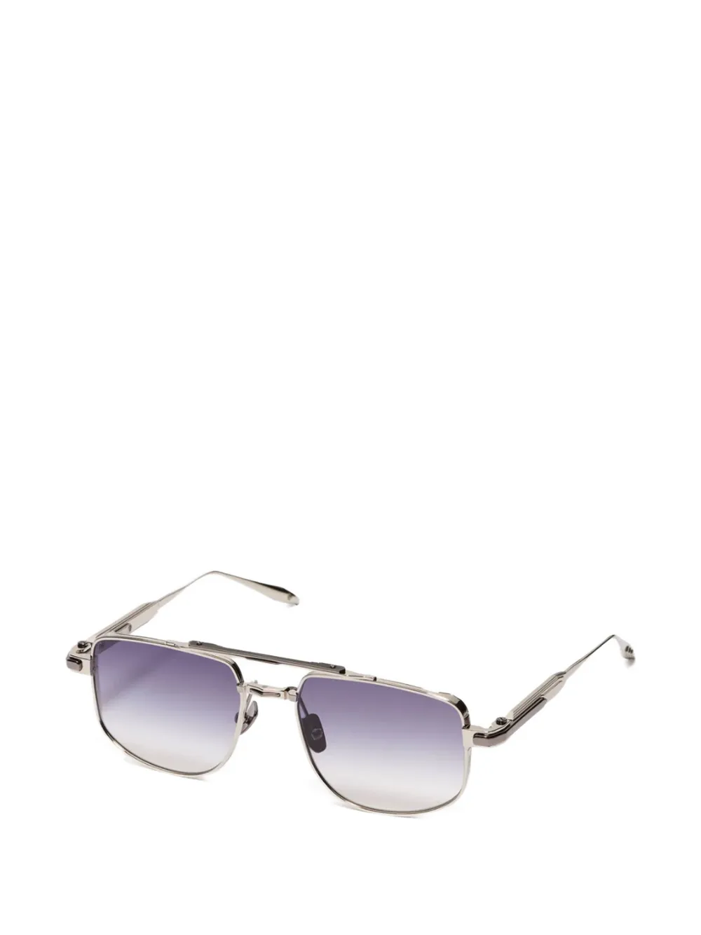 John Dalia double bridge square-frame sunglasses - Argento