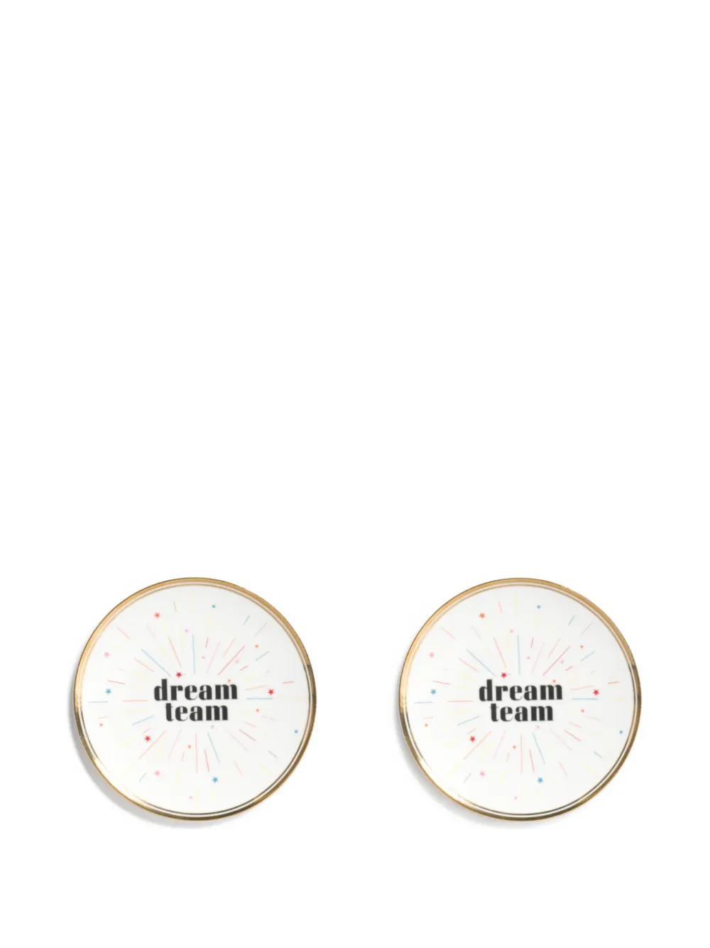 Bitossi Home Dream Team Plate (set Of Two) In White