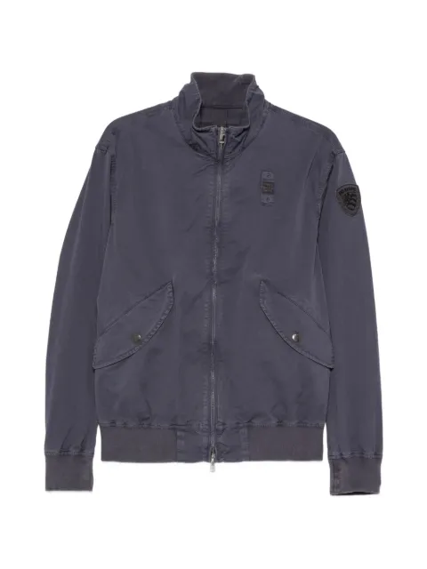 Blauer logo-patch zip-up jacket