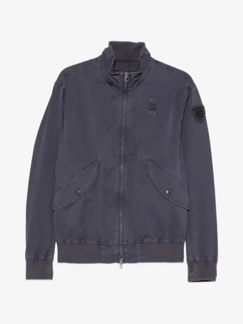 Blauer Giacca con zip e logo