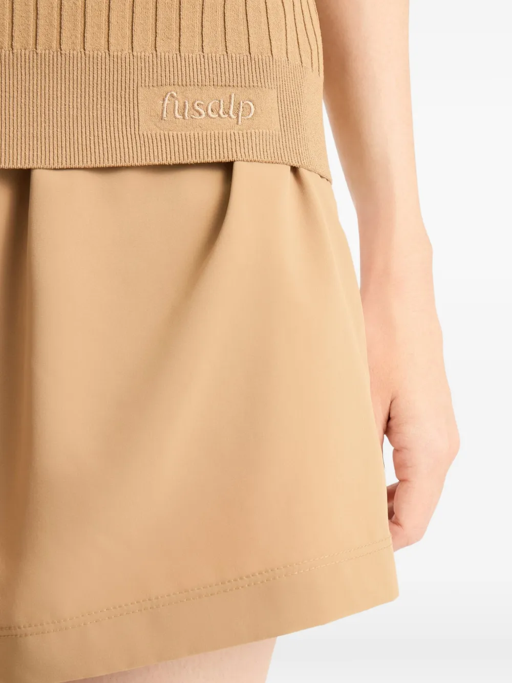 Fusalp Jadou geribbeld T-shirt met korte mouwen Bruin