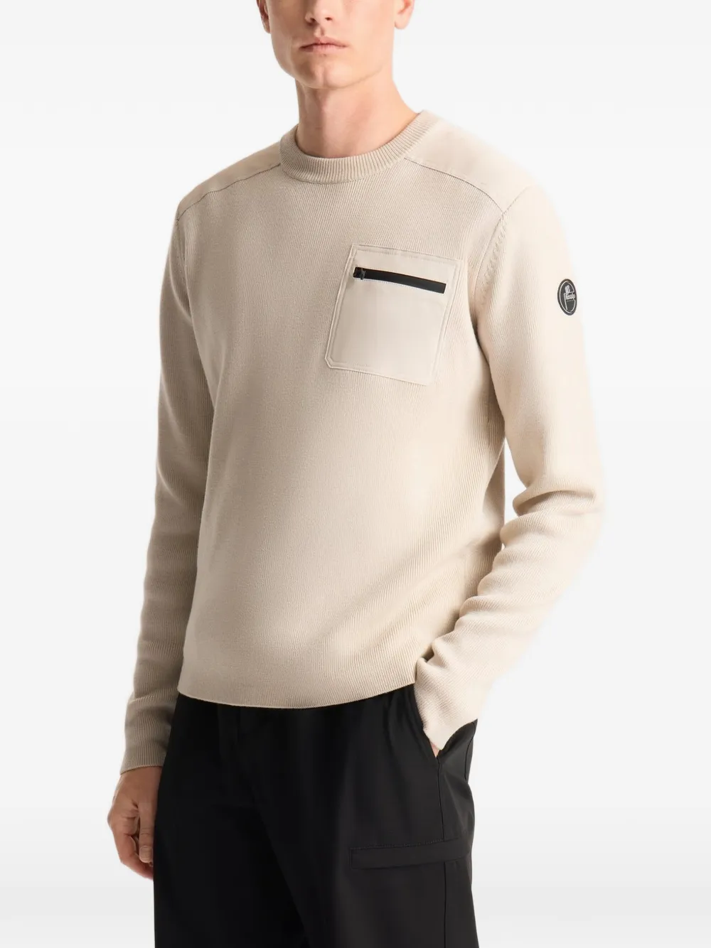 Tevan Chest-Pocket Wool Sweater