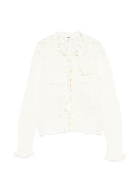 Ba&Sh ruffled crochet cardigan