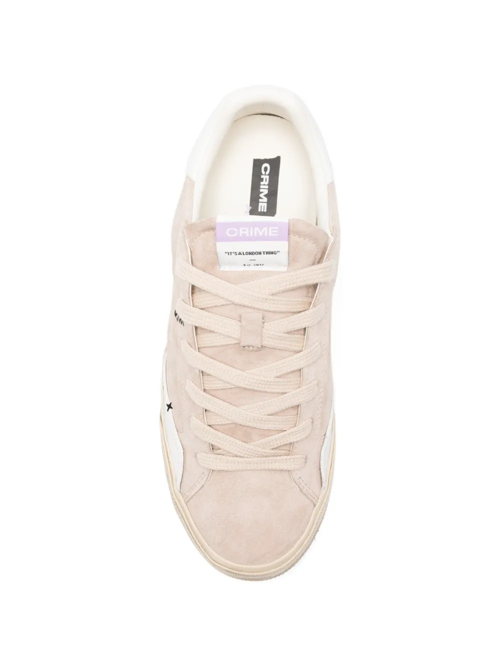 Crime London Leren sneakers Beige