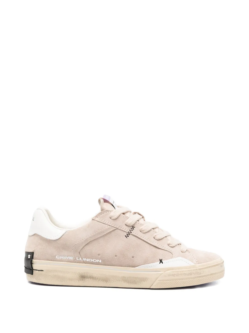Crime London Leren sneakers Beige