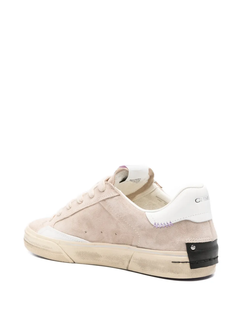 Crime London Leren sneakers Beige