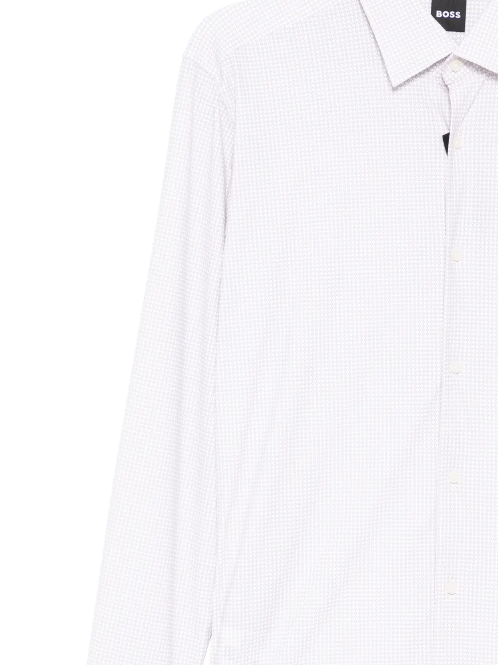 BOSS Slim-fit overhemd van performance stretch jersey Wit