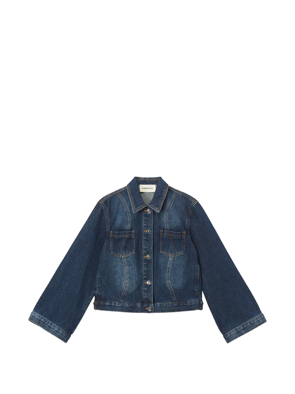 PortsPURE Giacca denim con maniche a campana - Blu