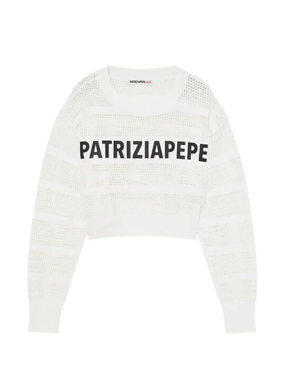 Patrizia Pepe girl openwork knit jumper - Bianco