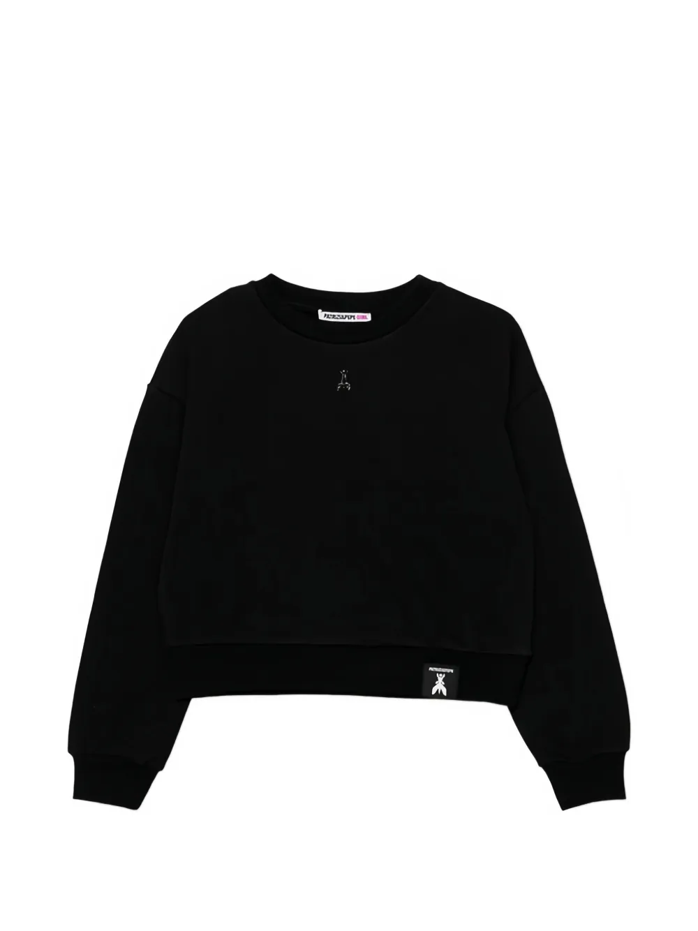 Patrizia Pepe girl appliqued sweatshirt - Nero