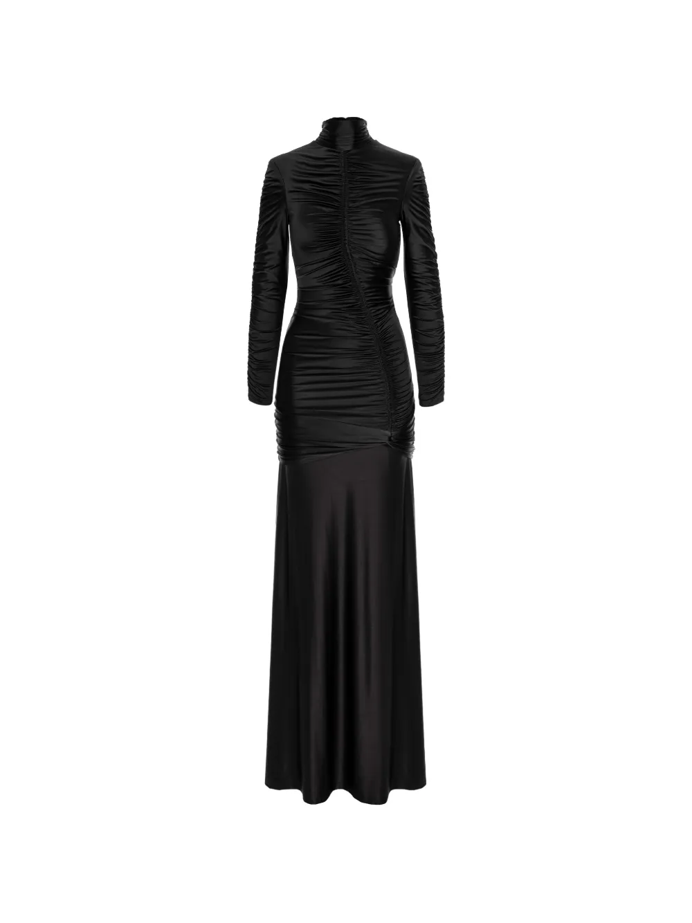 Murmur long-sleeve ruched dress - Nero