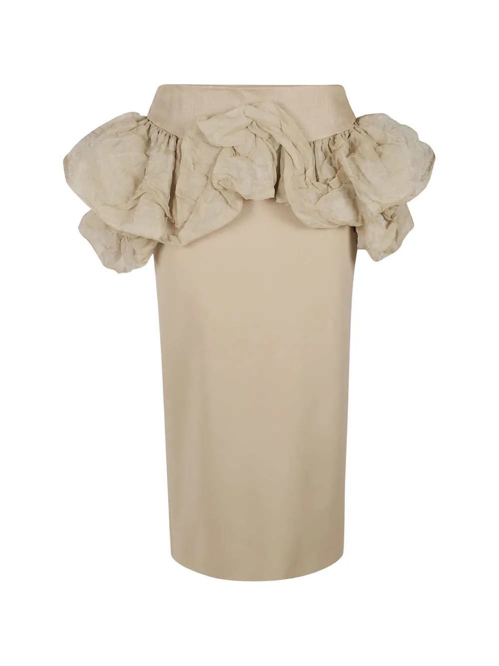 Max Mara ruffle-detail midi skirt - Neutrals