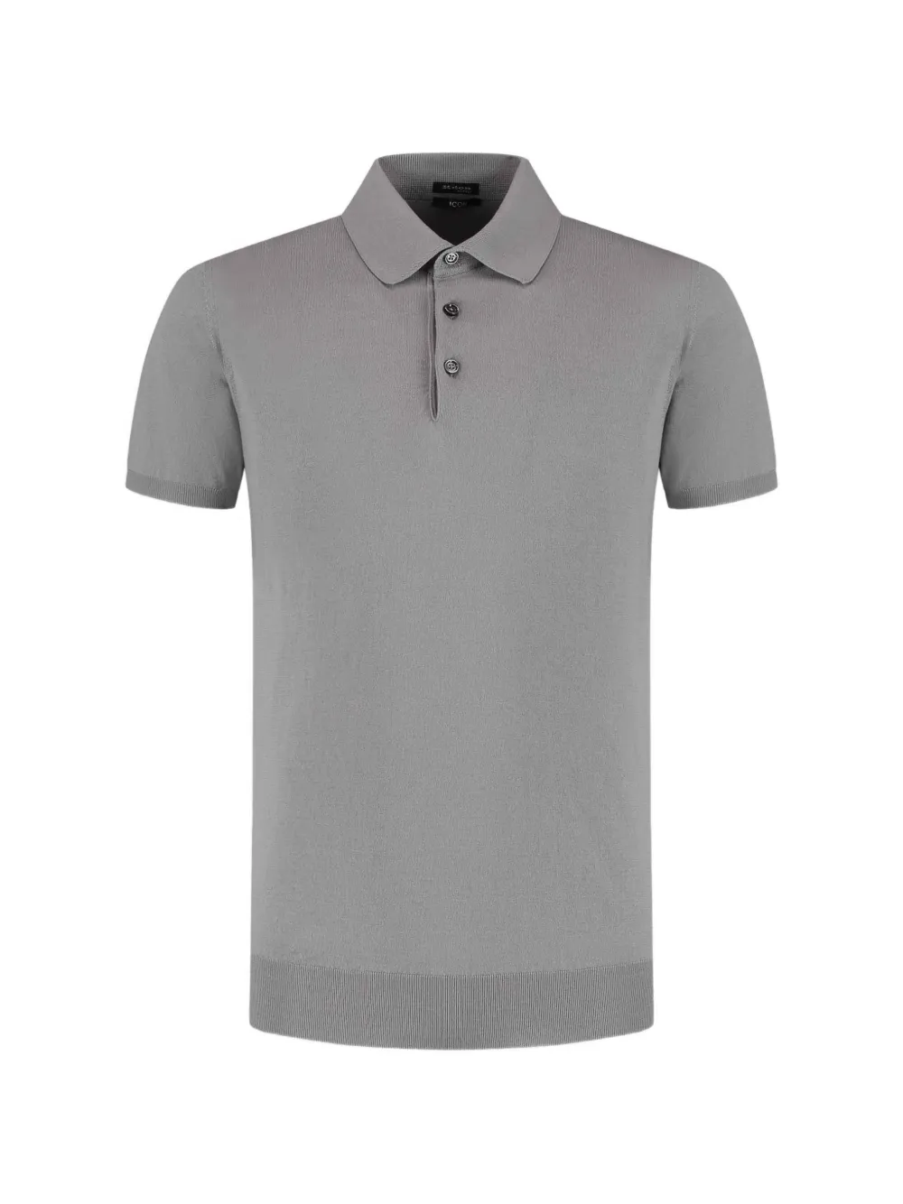 Kiton ribbed-hem polo shirt - Grigio