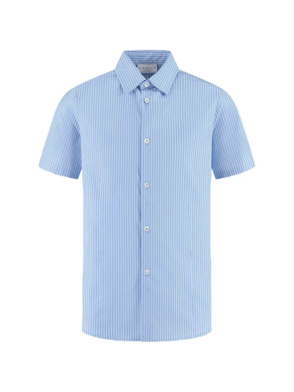 Gucci Kids striped short-sleeve shirt - Blau