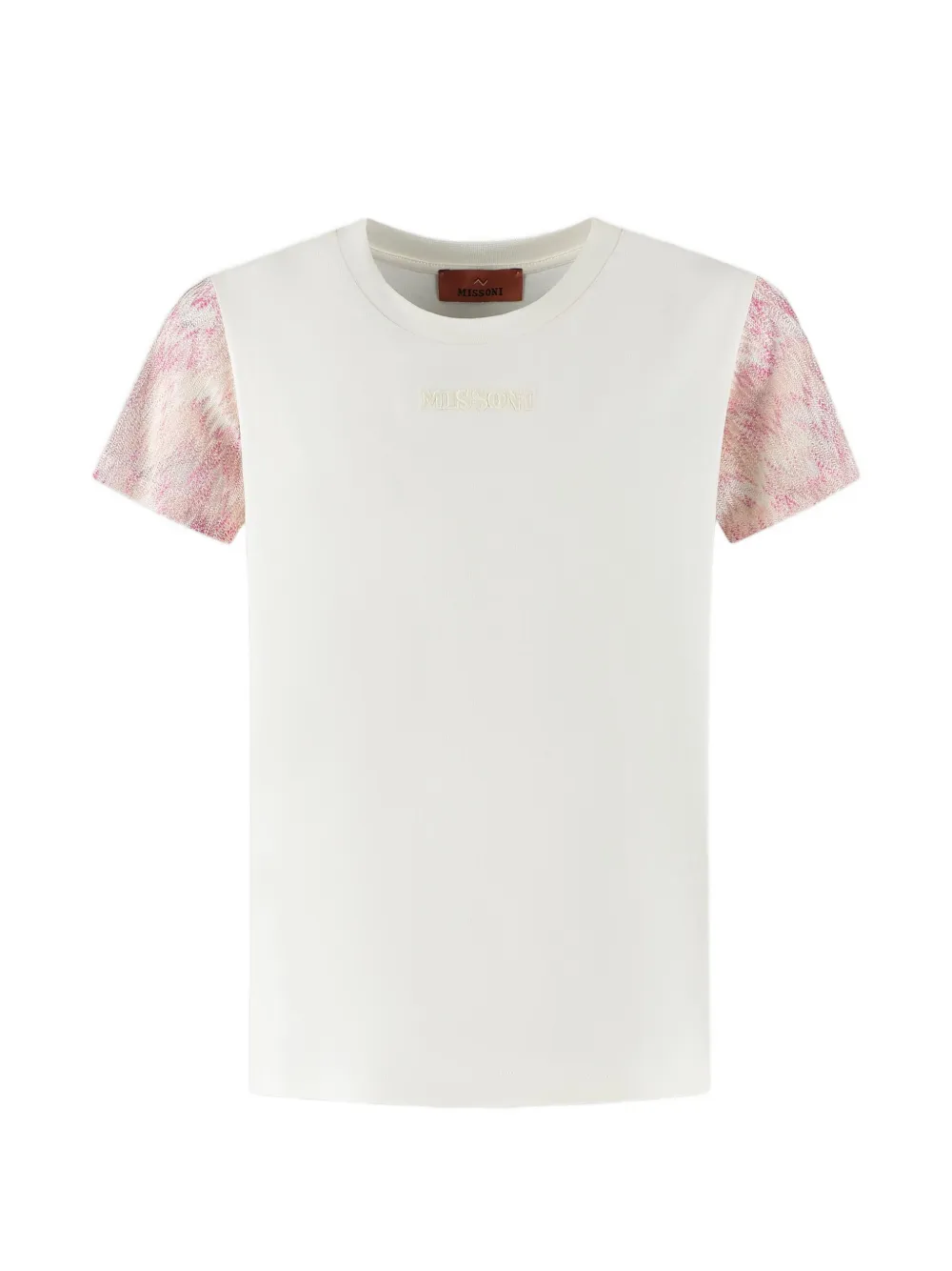 Missoni Kids patterned sleeve T-shirt - Toni neutri