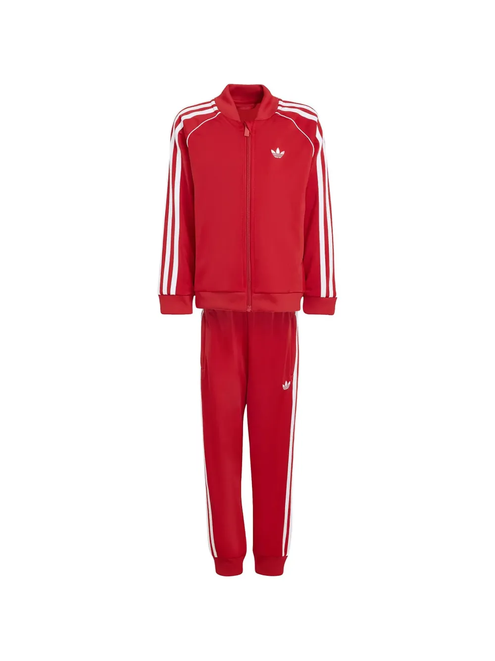adidas Kids logo-embroidered side-stripe tracksuit - Rosso