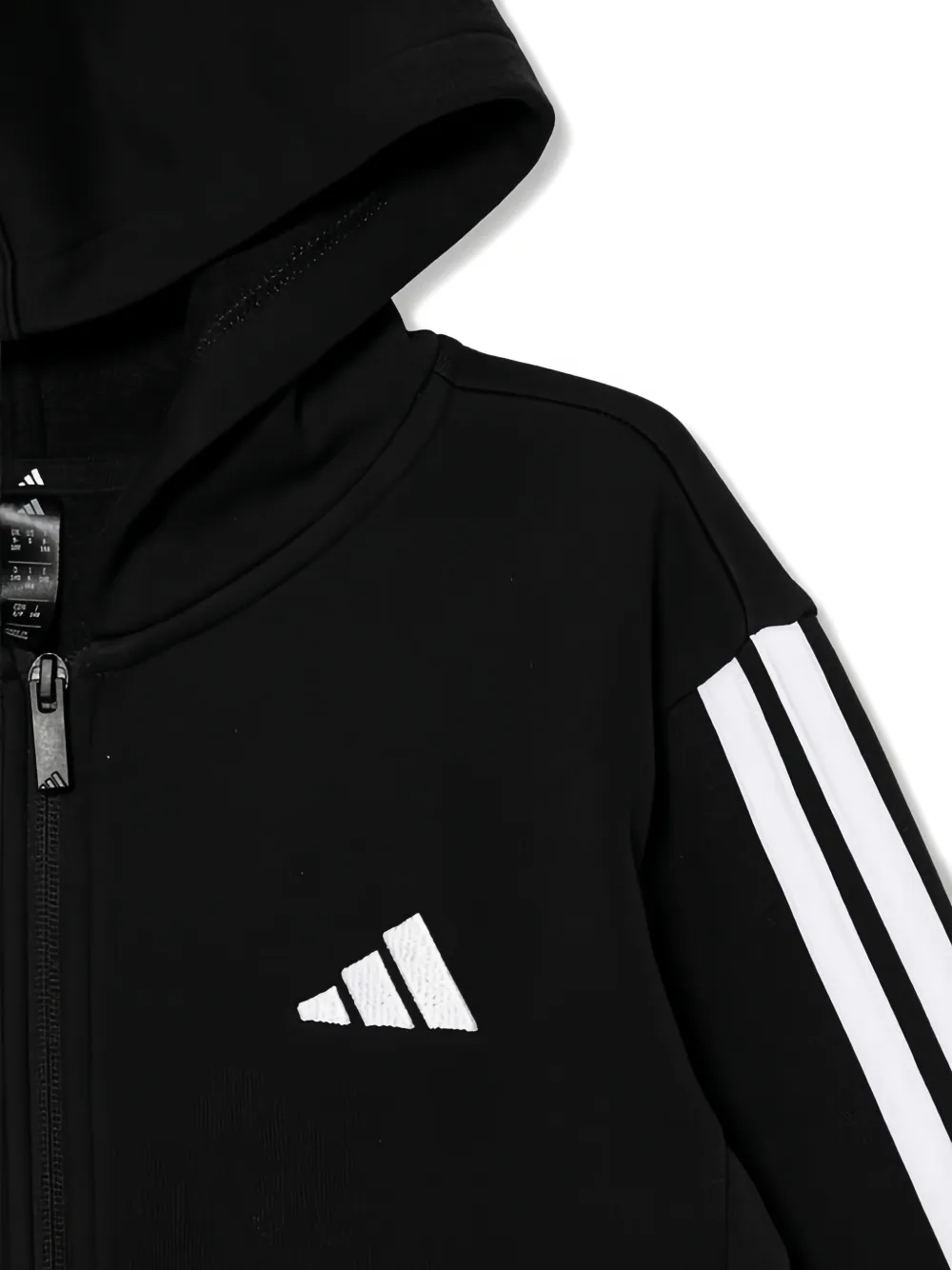 adidas Kids Gestreept trainingspak met capuchon Zwart