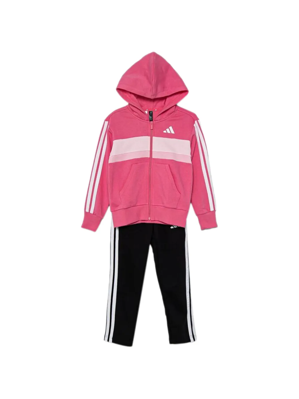 adidas Kids hooded stripe tracksuit - Rosa