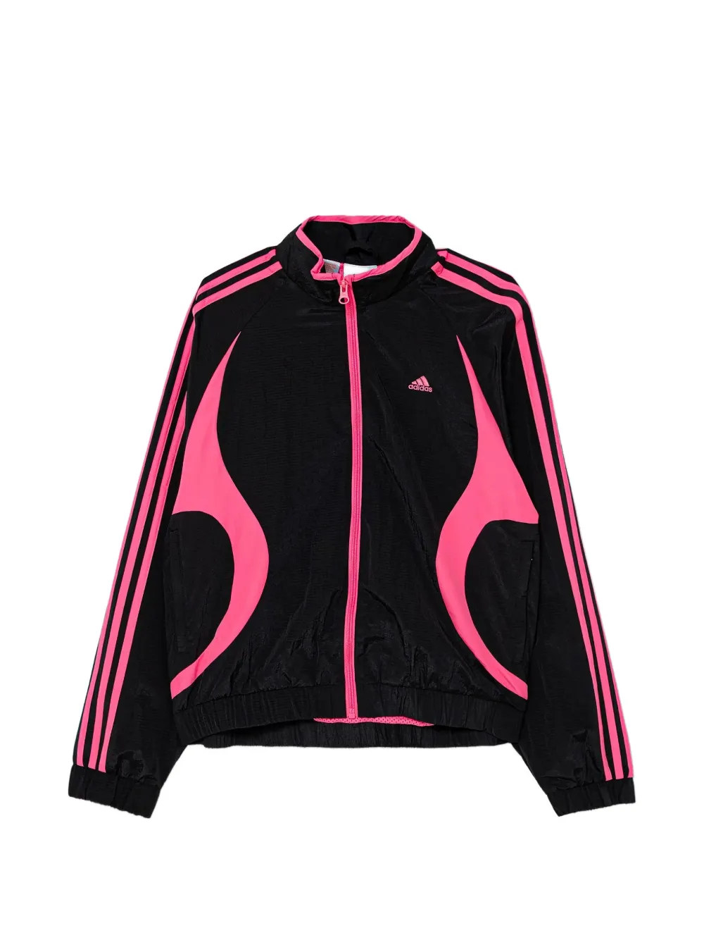 adidas Kids logo-embroidered striped jacket - Nero
