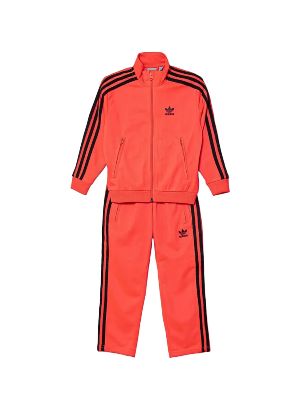 adidas Kids stripes zip tracksuit - Arancione