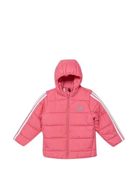 adidas Kids striped hooded jacket