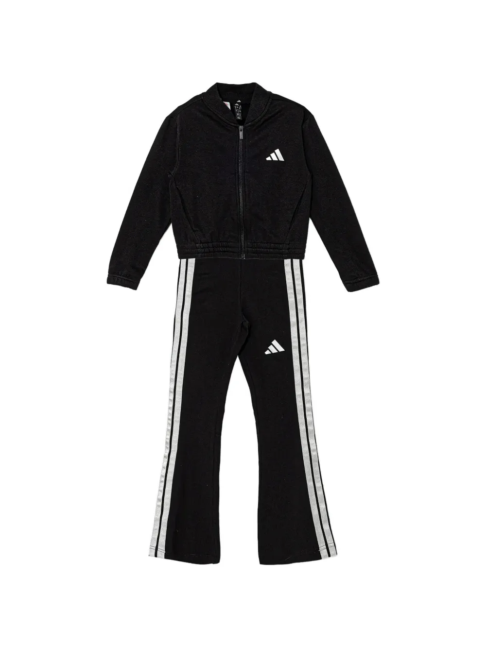 adidas Kids logo-print flared-leg tracksuit (set of two) - Nero