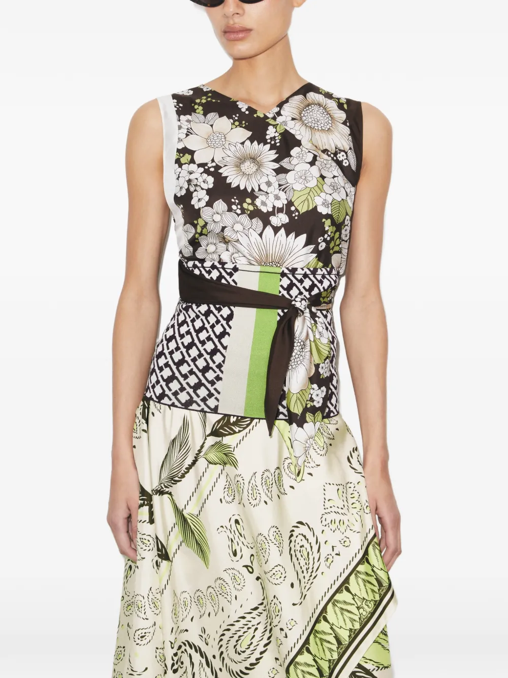 Tory Burch Zijden top Bruin