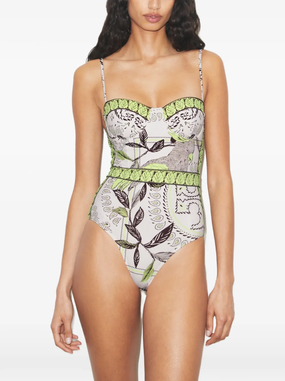  Tory Burch Printed Swimsuit - Neutrals 