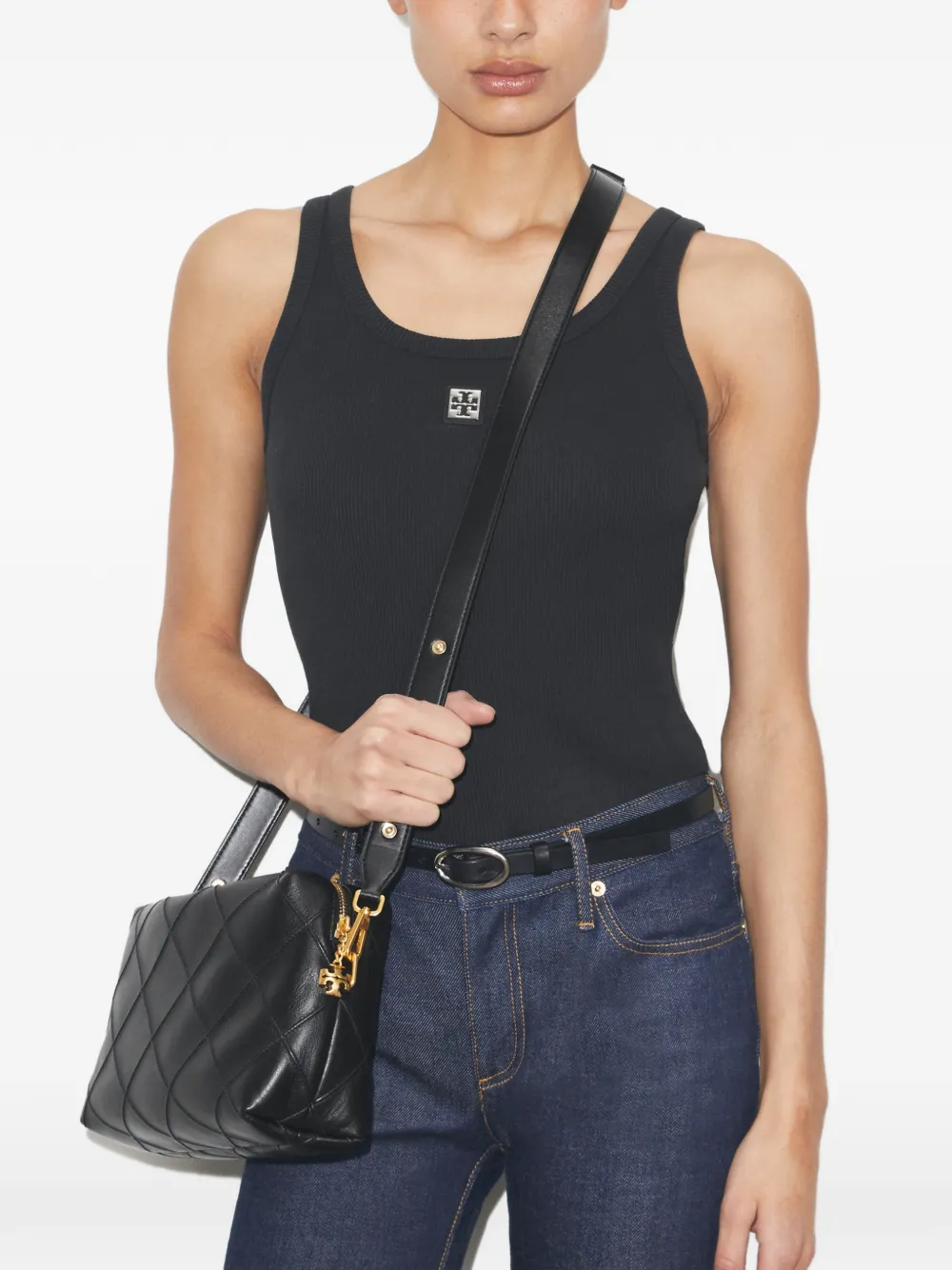  Tory Burch Large Fleming Soft Crossbody Bag - Black 