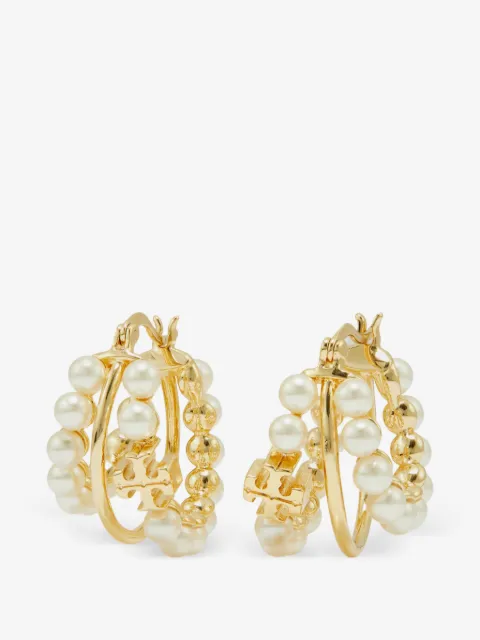 Tory Burch Moondance multi hoop pearl earring