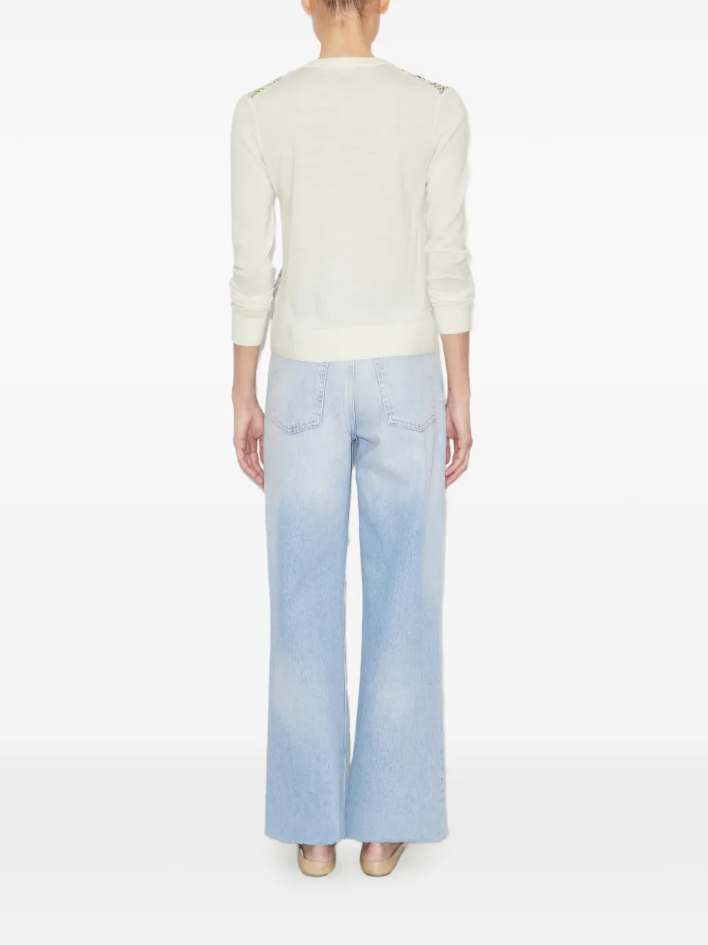  Tory Burch Silk Front Cardigan - Neutrals 