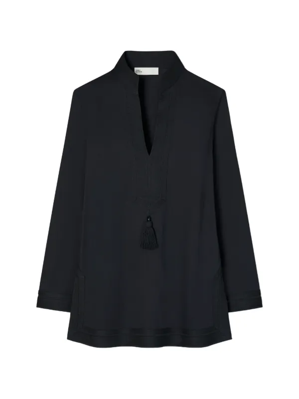 Tory Burch Cotton Tory Tunic in Black