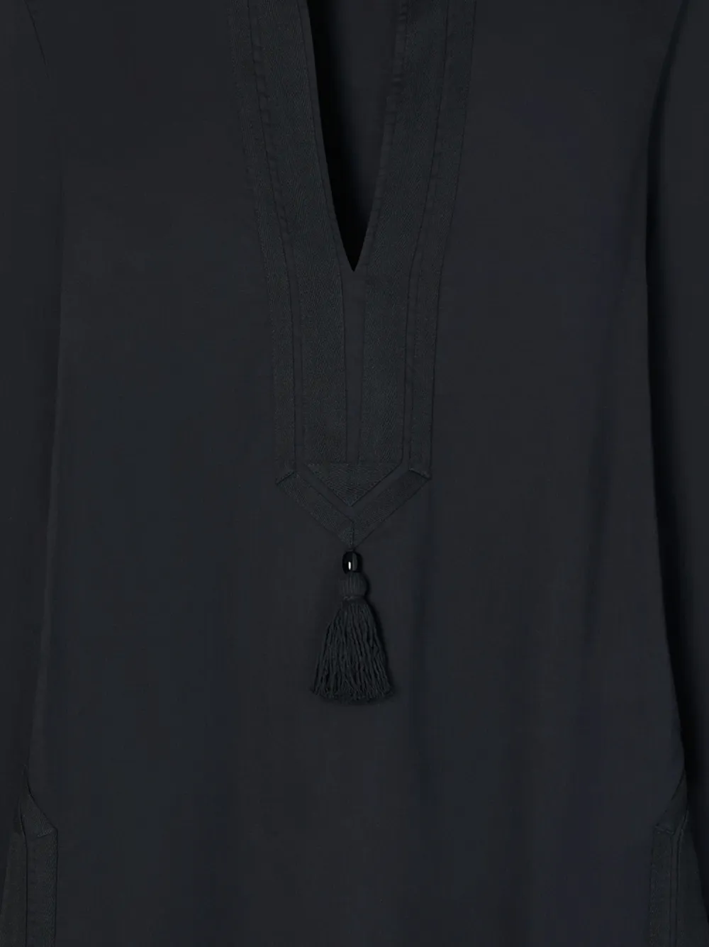 Tory Burch Katoenen tuniek met kwastje Zwart
