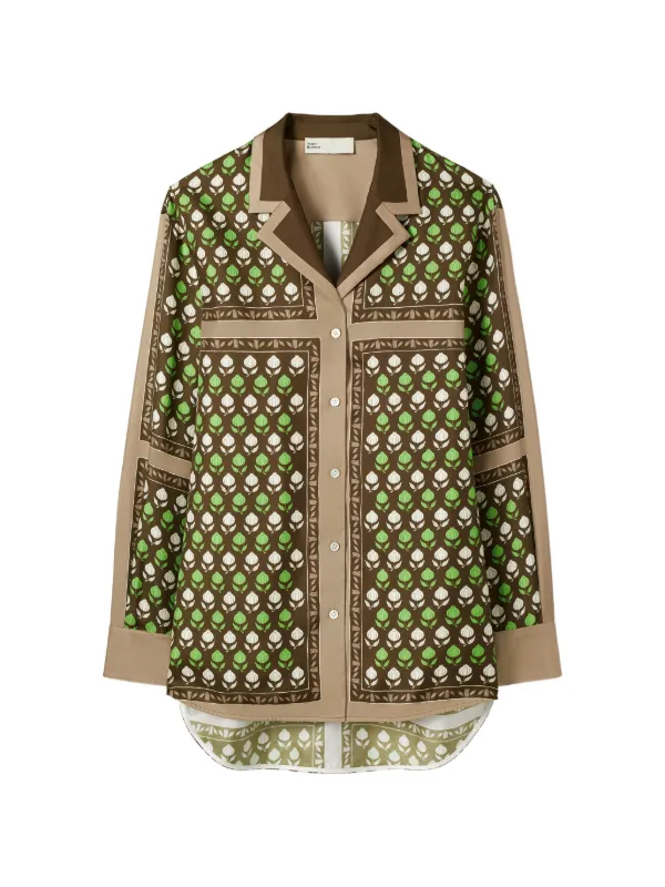 Tory Burch シルク トップ | ブラウン | FARFETCH JP
