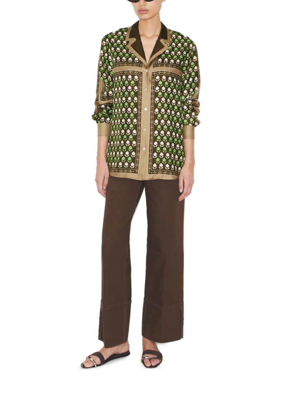  Tory Burch Silk Top - Brown 