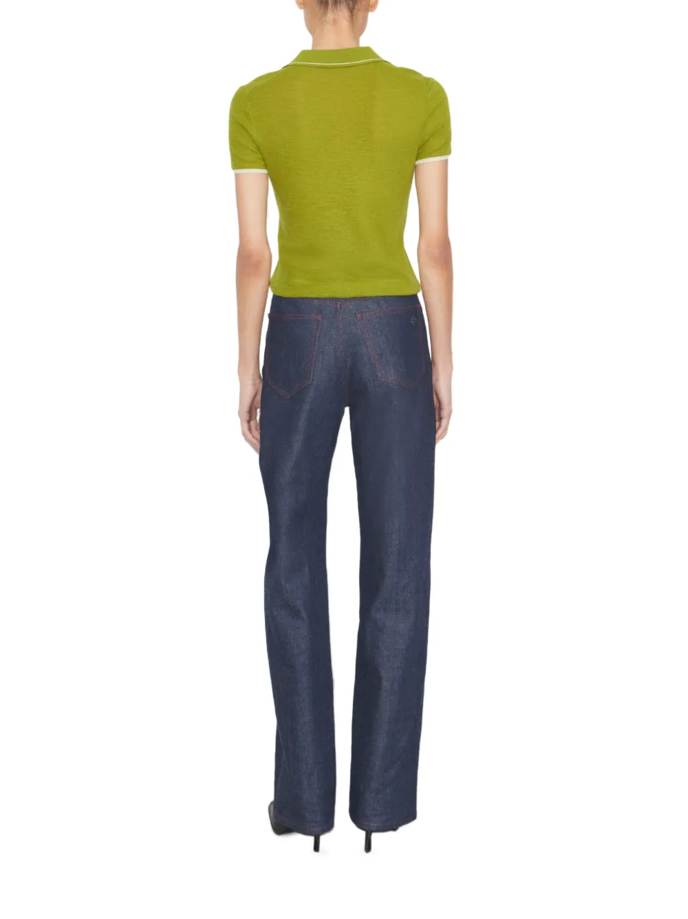  Tory Burch Wool Polo Top - Green 