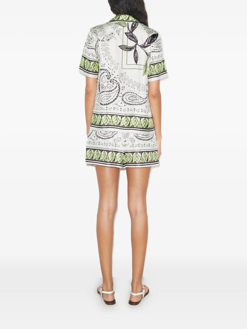 silk camp shorts