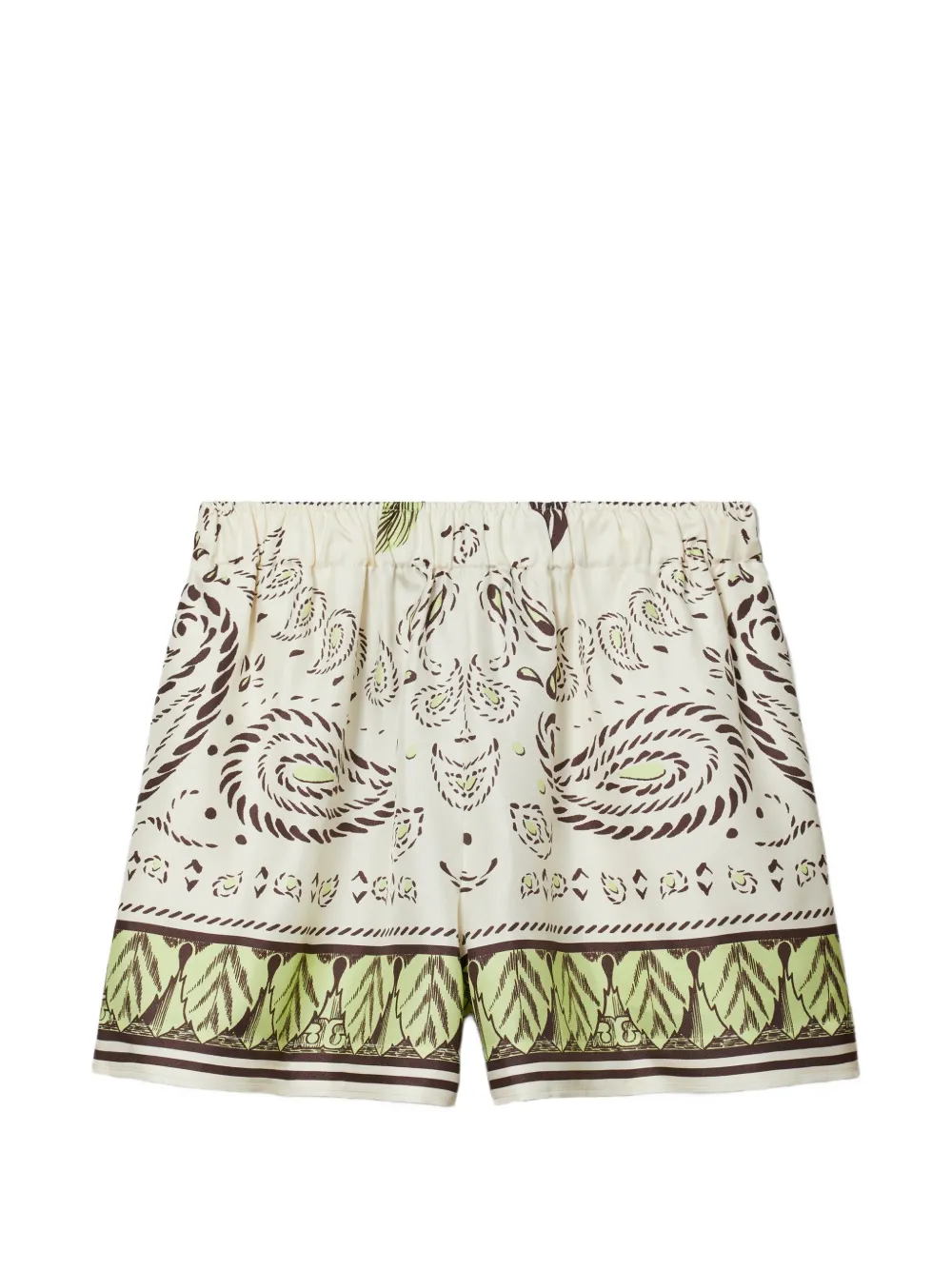 Tory Burch silk camp shorts - Toni neutri