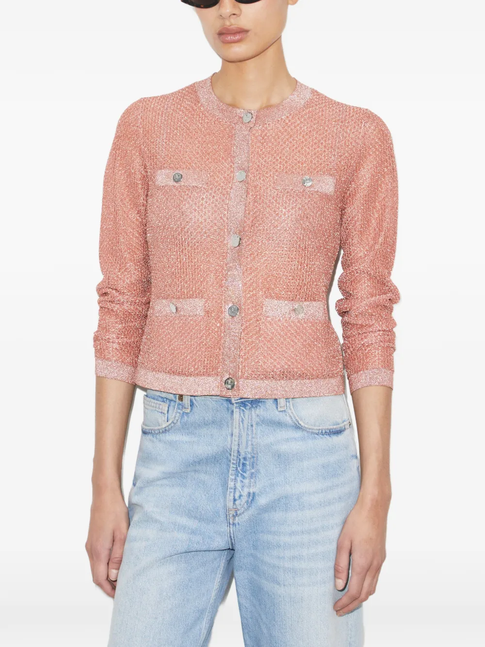 Tory Burch Kendra vest met mesh Roze
