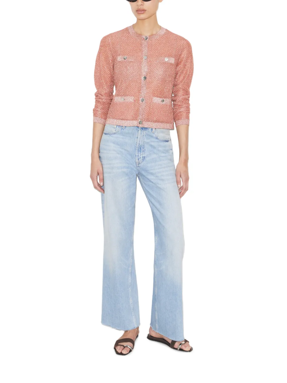 Tory Burch Kendra vest met mesh Roze