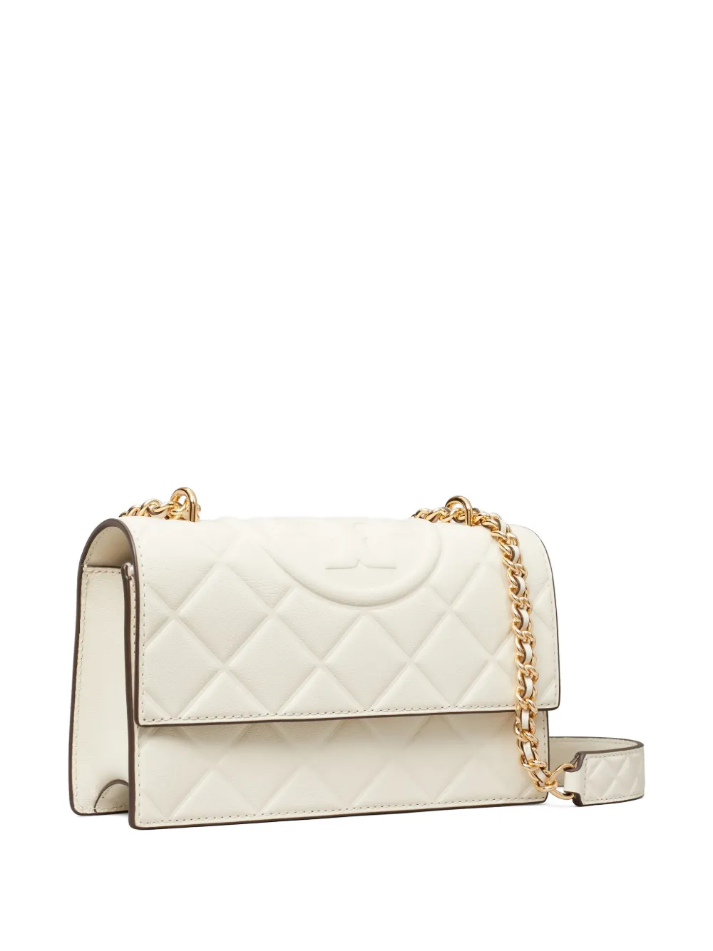 Tory Burch Fleming kleine schoudertas Beige