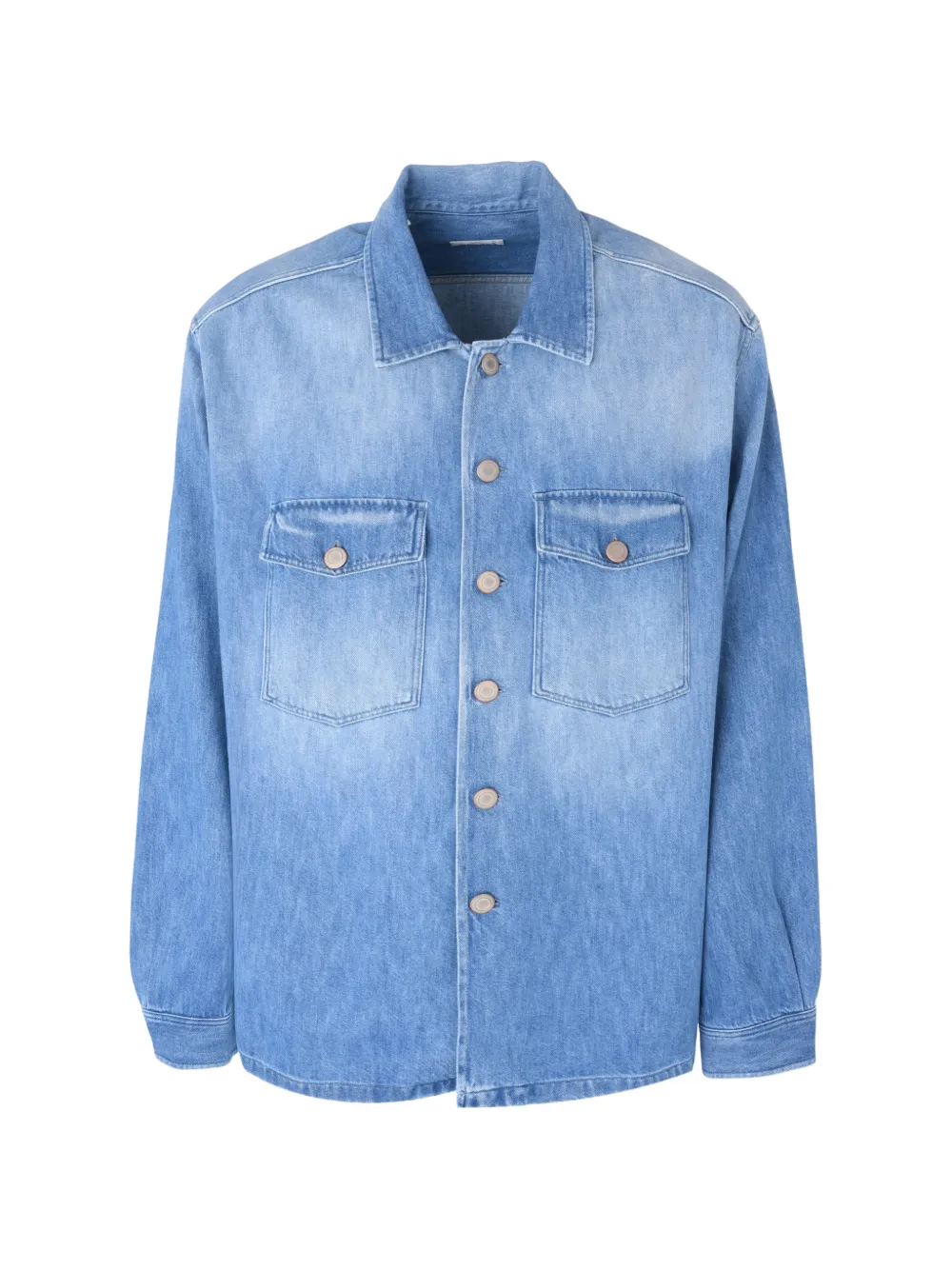 Alessandro Gherardi stone-wash denim shirt - Blue