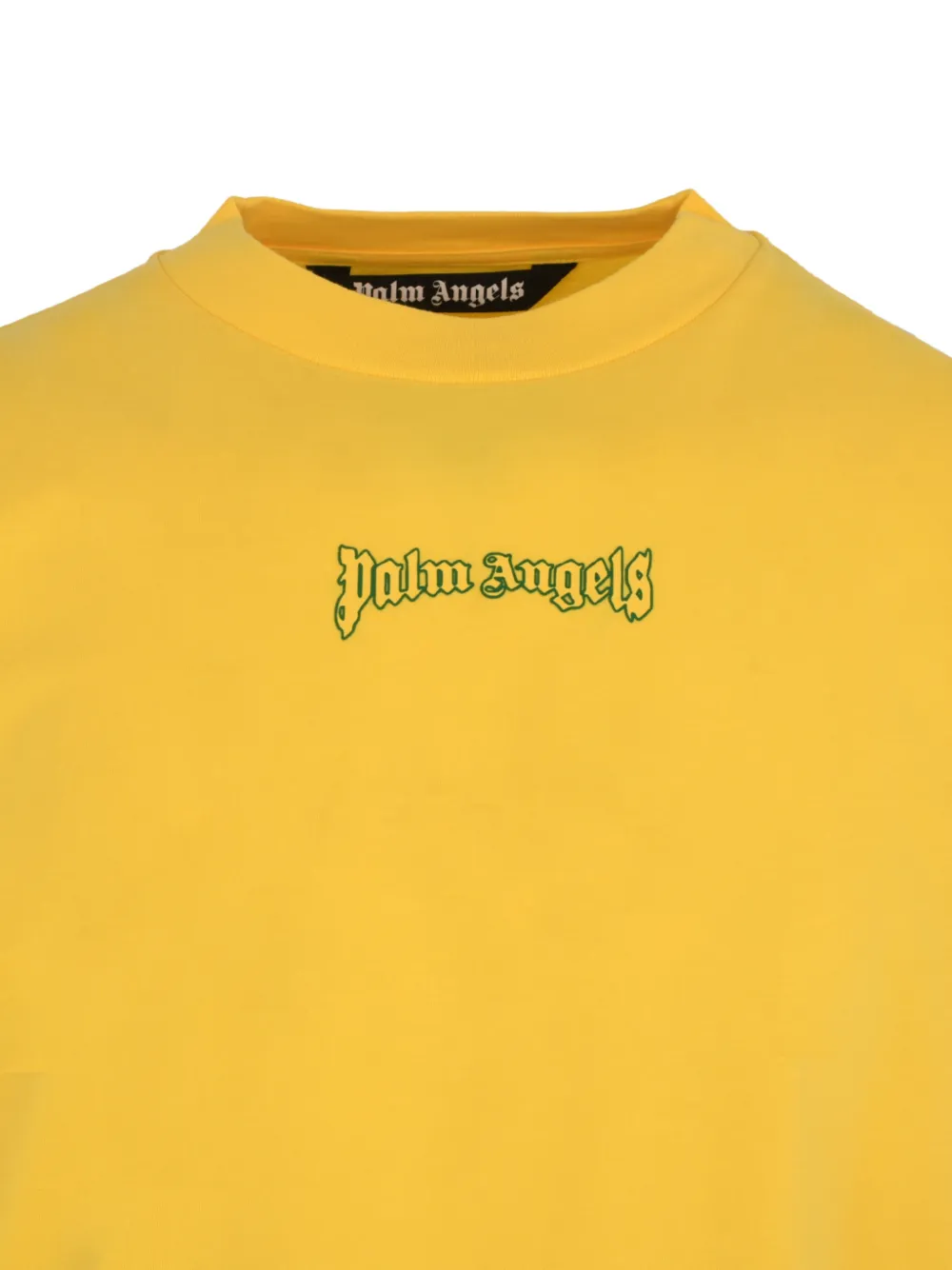 Palm Angels T-shirt met logoprint Geel